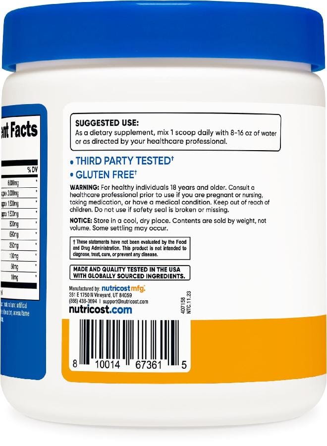 Nutricost EAA Powder 30 Servings (Peach Mango) - Essential Amino Acids - Non-GMO, Gluten Free, Vegetarian Friendly - Image 4