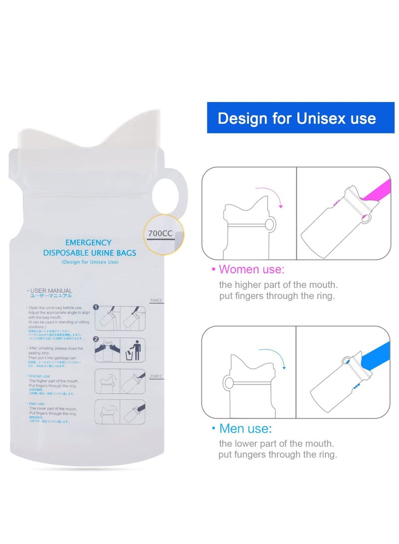 Excefore 10 Pcs Disposable Allantoic Bags, Camping Bags, 700ml Unisex Allantoic Bags, Travel Toilets, Allantoic Bags, Traffic Jams, Emergency Portable Toilets, Small Bee Bags  - Image 5