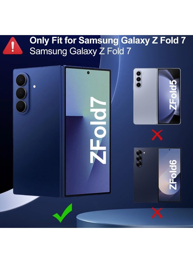 CHEROSIN Magnetic Case for Samsung Galaxy Z Fold 7, Compatible with MagSafe, Translucent Matte Ultra Slim Shockproof Anti-Slip Protective Phone Cover for Fold7,Black - Image 2