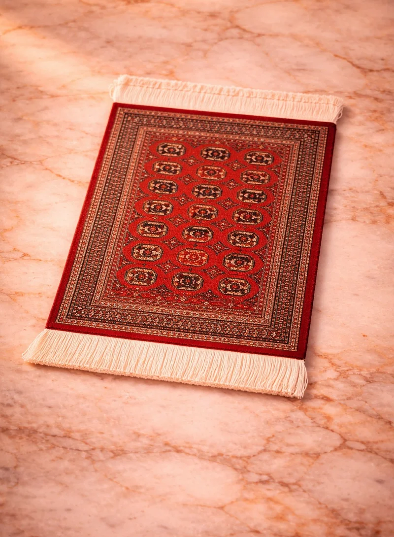Tohfa Luxe Tohfa Luxe Regal Diyar Heritage Coaster Rug Set of 4 (11 × 9 cm) – Arabic Elegant Design