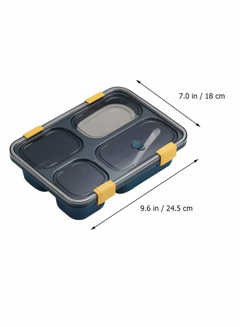 SOLARAE Bento Box, Leak Proof 4 Compartment Lunch Case Lunch Food Salad Containers Holder with Soup Bowl for Kids and Aldult - Image 3