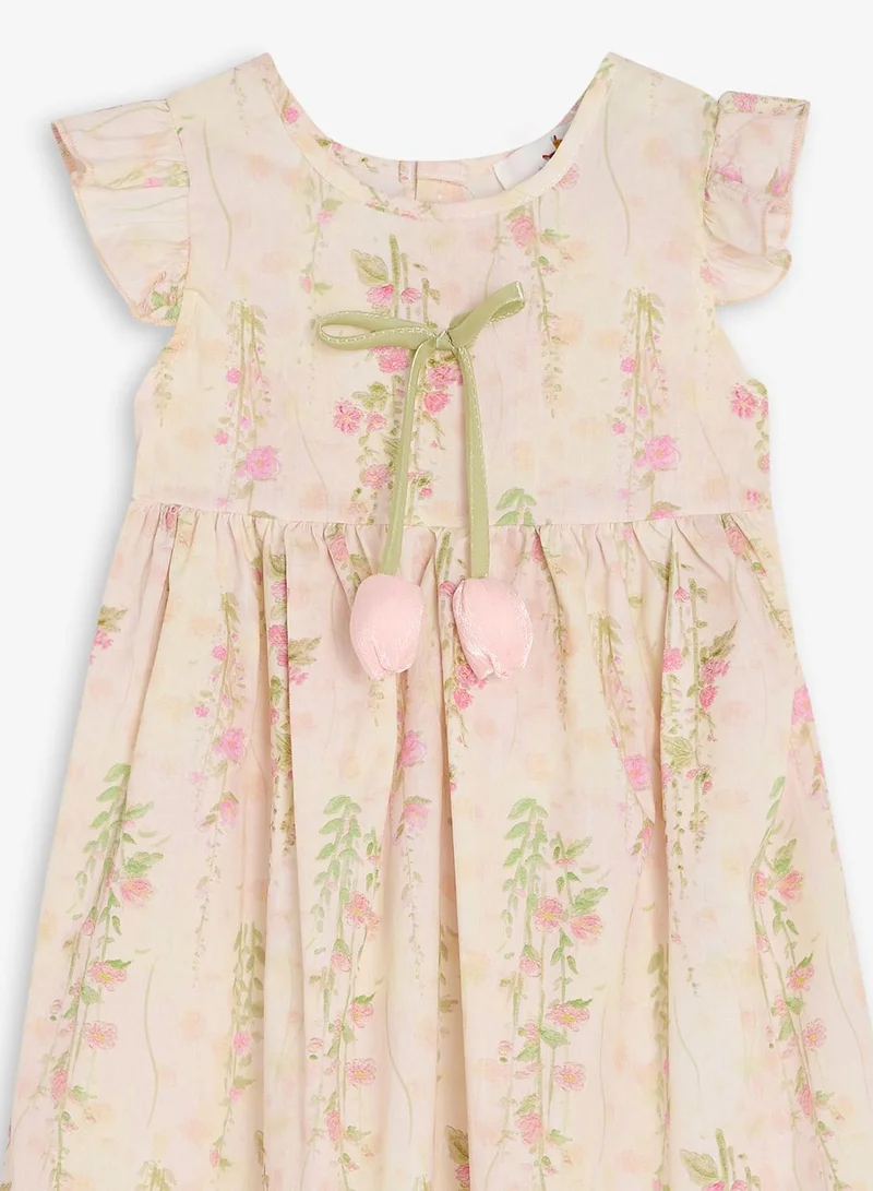 Pinata  Floral Print Frill Shoulder Dress for Women | Best Price UAE