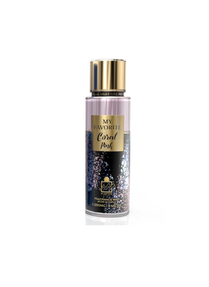 Milestone My Favorite Coral Pink Fragrance Mist For Women 250ml 