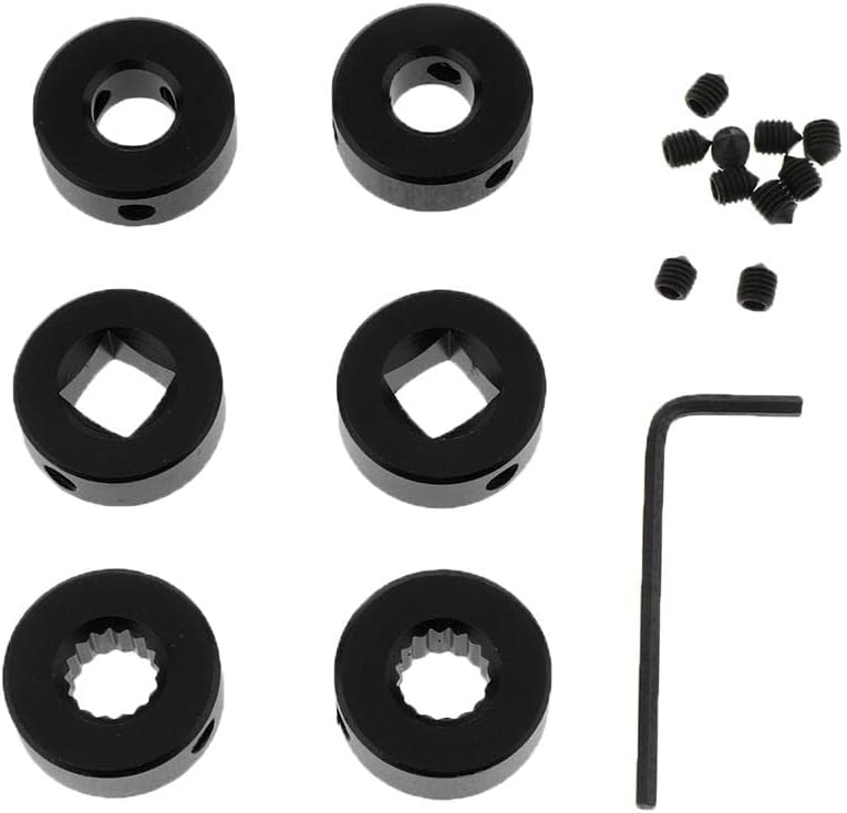 2Pcs Black Aluminum Universal Window Winder Crank Handles 12cm 0 39inch - Image 2