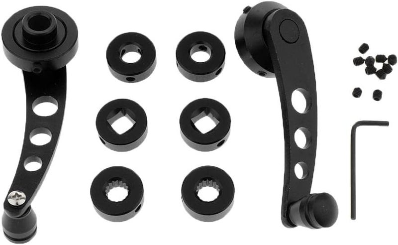 2Pcs Black Aluminum Universal Window Winder Crank Handles 12cm 0 39inch - Image 3