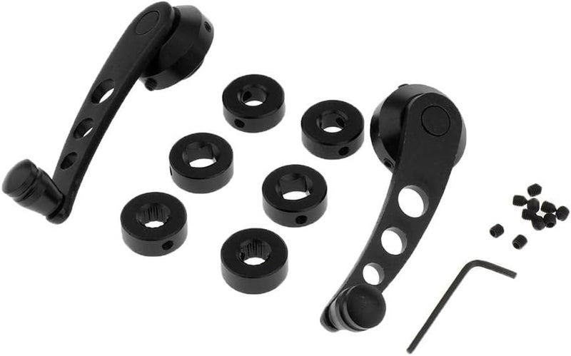 2Pcs Black Aluminum Universal Window Winder Crank Handles 12cm 0 39inch - Image 4