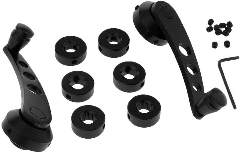 2Pcs Black Aluminum Universal Window Winder Crank Handles 12cm 0 39inch - Image 5