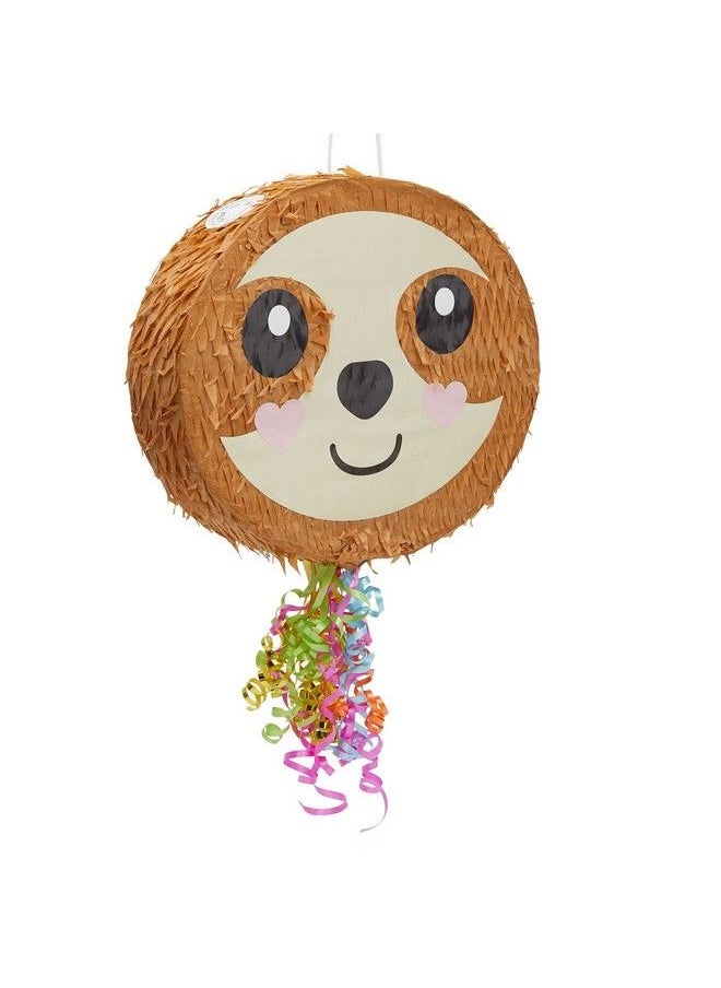 Blue Panda Sloth Pull String Pinata For Kids Birthday Party Supplies (16.5 X 13 X 3 In)  - Image 2