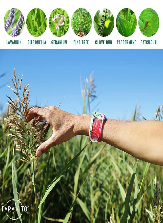 Para'Kito PARA'KITO Mosquito Insect & Bug Repellent Wristband - Waterproof, Outdoor Pest Repeller Bracelet w/Natural Essential Oils (Fuchsia)  - Image 4