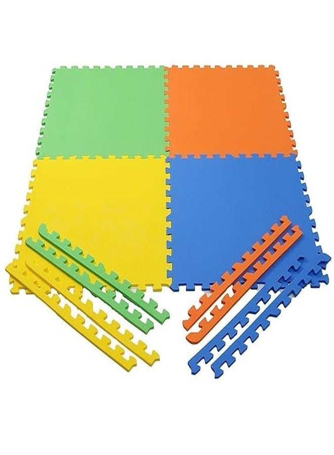 Playmore Soft EVA Foam Kids Play Mat, Interlocking Floor Mats for Babies, Non-Toxic, Waterproof, Colorful |Available in 4, 6, 8, 12 Pcs Set Mat Tiles for Gymnastics, Exercise, Playing Mat For Baby, Mat Kids Playing, Baby Mat For Playing 1 to 7 years (Pack of 8) - Image 4