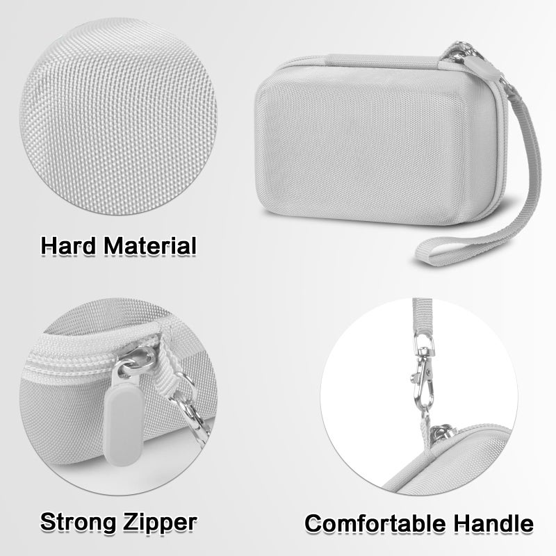 Comecase Digital Camera Carrying Case Compatible with CAMKORY/for VAHOIALD/for Canon PowerShot G7X/ for Kodak Pixpro/for Sony DSCW800 Compact Small Camera Storage Bag for Boys Girls Kids (White) - Image 3