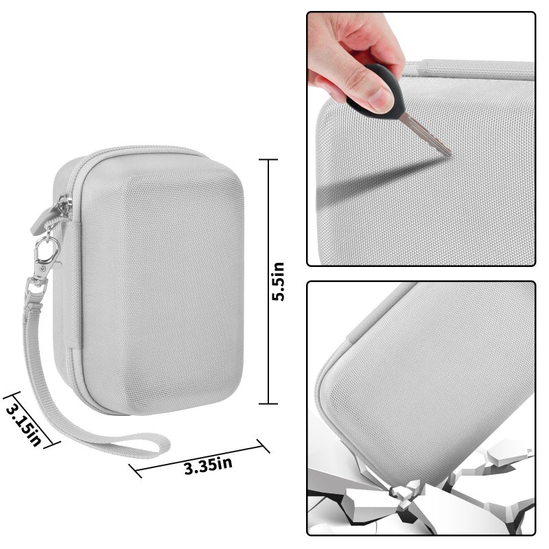 Comecase Digital Camera Carrying Case Compatible with CAMKORY/for VAHOIALD/for Canon PowerShot G7X/ for Kodak Pixpro/for Sony DSCW800 Compact Small Camera Storage Bag for Boys Girls Kids (White) - Image 5