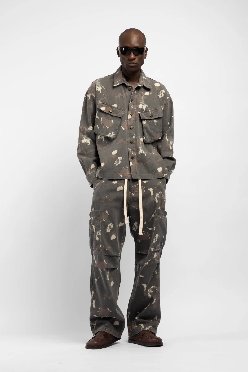 Catch Camouflage Pattern Oversize Shirt