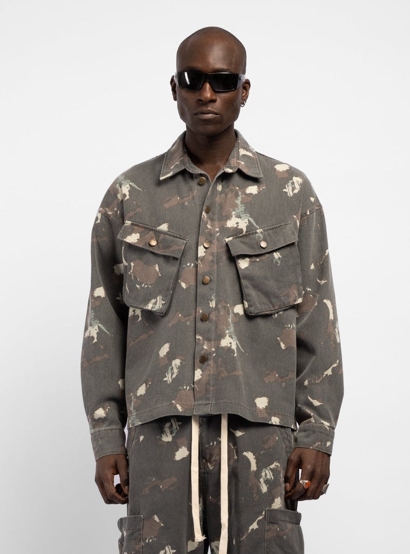 كاتش قميص واسع بنقشة تمويه - Image 3