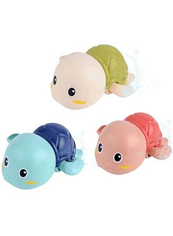 Gute Baby Bath Toys Wind Up Swimming Turtle Toys For Toddlers Floating Water Bathtub Shower Toys Bathroom Pool Play Sets Fun Bathtime Gift For Kids Infants Boys Girls (3 Pack) - Image 1