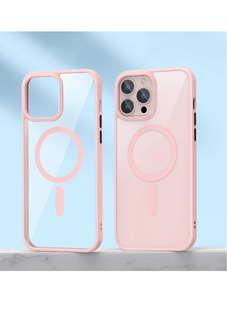 ELTRAZONE Magnetic Case for iPhone 13 Case [MIL-Grade Drop Tested & Compatible with MagSafe] Translucent Matte Back with Aluminum Alloy Keys, Anti-Fingerprint Anti-Scratch