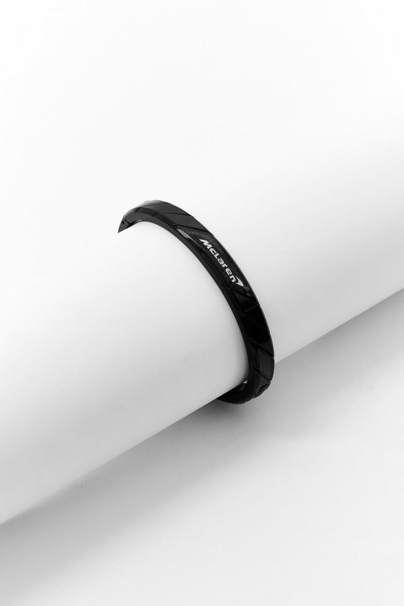 McLaren Men Apex Carbon Fiber Hinged Cuff Bracelet, Black  - Image 1