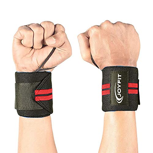 Joyfit Wrist Wraps- Wrist Support with Adjustable Straps and Thumb Loops for Home and Gym Workout, Weightlifting, Crossfit, Strength Training, Injury Protection for Men & Women [Pair] - Image 1