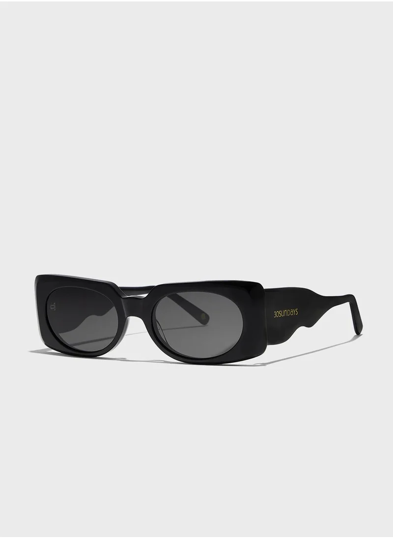 30 سندايز Piper Rectangular Sunglasses