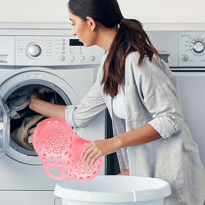 Pink Mesh Wash Bag For Bras Delicate Lingerie Laundry Protector With Zipper - Image 3