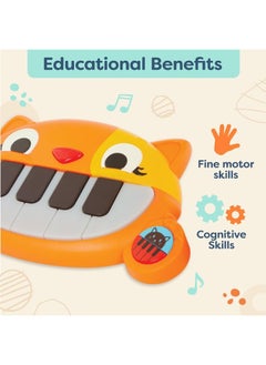 B. Toys B. toys- B. baby- Mini Meowsic- Mini Toy Keyboard â€“ Baby Piano â€“ Songs, Sounds & Lights â€“ Sensory Baby Toys â€“ 6 Months +  - Image 2