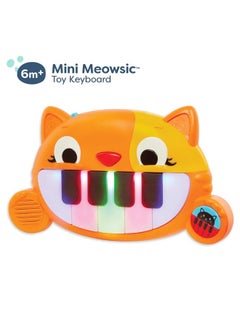 B. Toys B. toys- B. baby- Mini Meowsic- Mini Toy Keyboard â€“ Baby Piano â€“ Songs, Sounds & Lights â€“ Sensory Baby Toys â€“ 6 Months +  - Image 1
