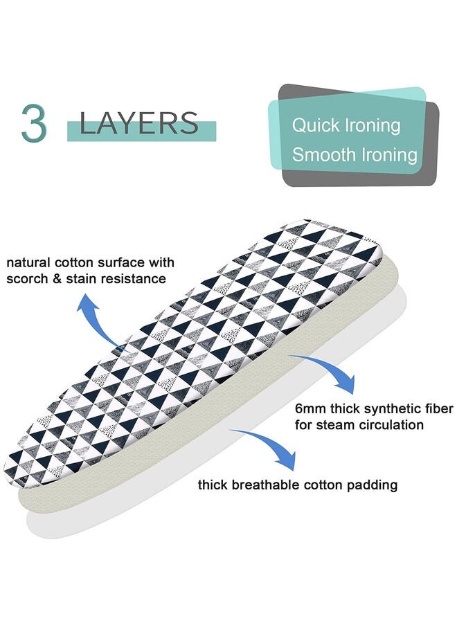 Ironing Board Cover and Pad with Elastic Edge and Scorch and Stain Resistant Thick Padding Ironing Board Covers - Image 4