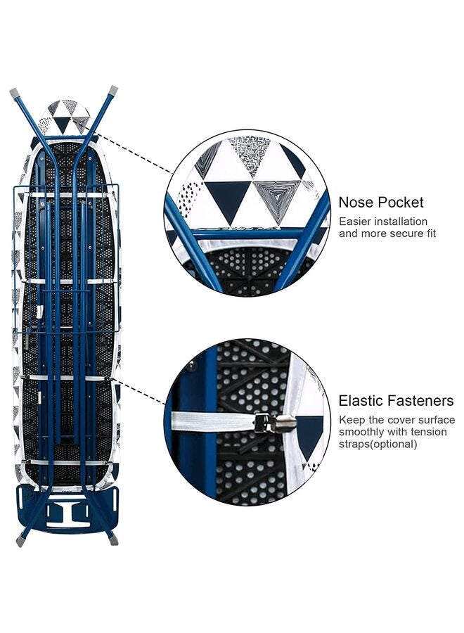 Ironing Board Cover and Pad with Elastic Edge and Scorch and Stain Resistant Thick Padding Ironing Board Covers - Image 2