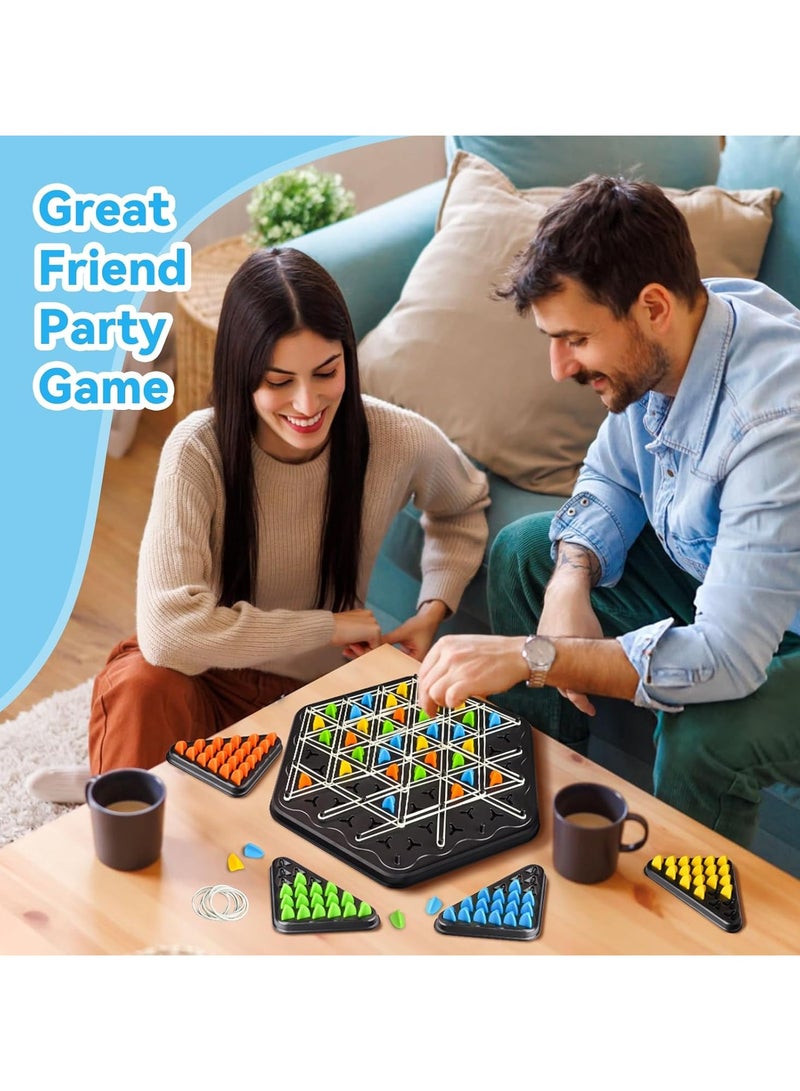 general Chain Triangle Game, Children's Strategy Board Game, Triangle Rubber Band Game, Family Game for Kids and Adults, Family Night Board Game, 2 to 4 Players, Children's Birthday Gift - Image 4