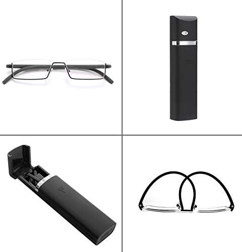 COVESATO 2 Pack Half Frame Reading Glasses for Men and Women Lightweight Computer Readers with Portable Case 2.00 - Image 5