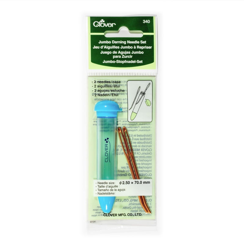 Clover Chibi with Jumbo darning Needle Set, 6.2" Height x 2.1" Length x 0.8" Width, Multicolor