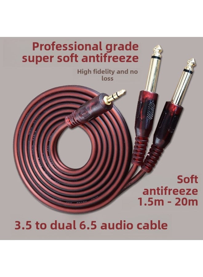 Anti-freeze 3.5-to-double 6.5 Audio Cable Computer Mixer Cable One-two Pure Copper Av Adapter Promotion-Color:3.5 To Dual 6.5 Audio Cable - Image 4