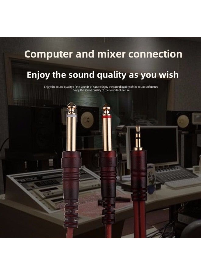 Anti-freeze 3.5-to-double 6.5 Audio Cable Computer Mixer Cable One-two Pure Copper Av Adapter Promotion-Color:3.5 To Dual 6.5 Audio Cable - Image 3