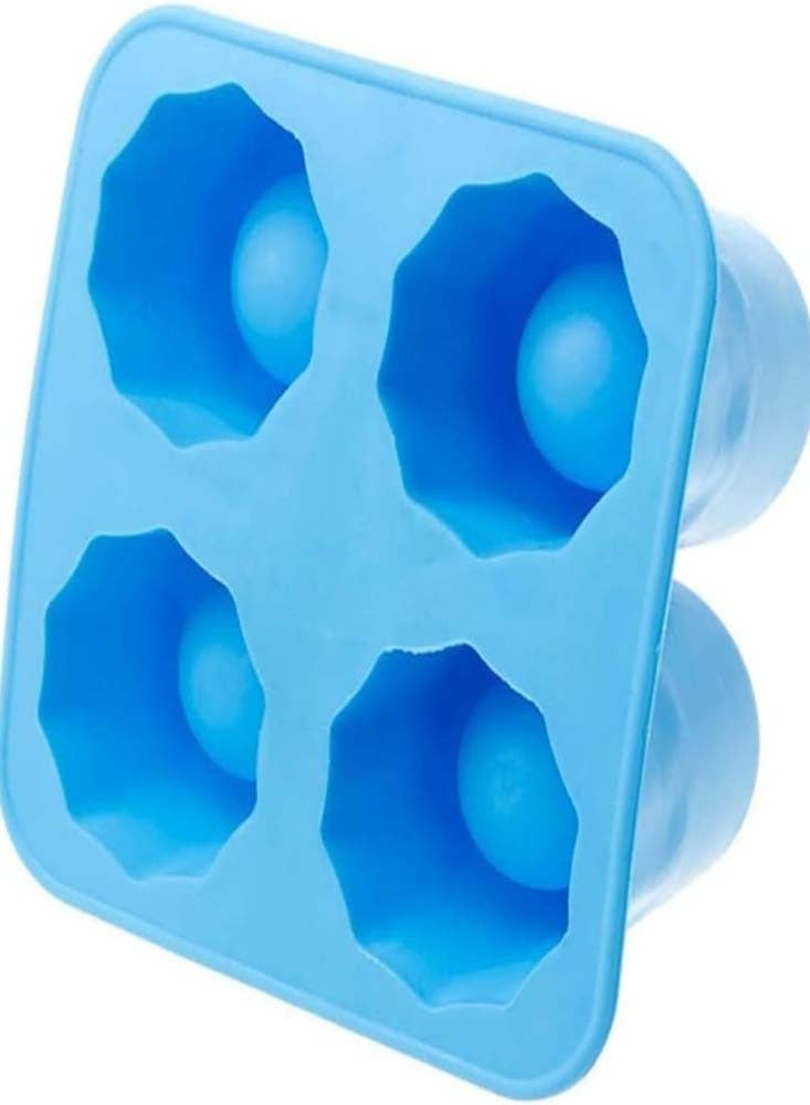 Loquat 4 Cup Silicone Shot Glass Ice Molds, Silicone Shot Glass Ice Trays for Home - Image 1