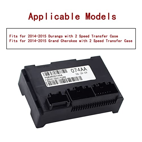 RCRBT Transfer Case Control Module Compatible with 2014-2015 Jeep Grand Cherokee Dodge Durango 2-Speed Transfer Case, Replaces 68395074AA 5150732AE 5150732AD 5150732AC - Image 3