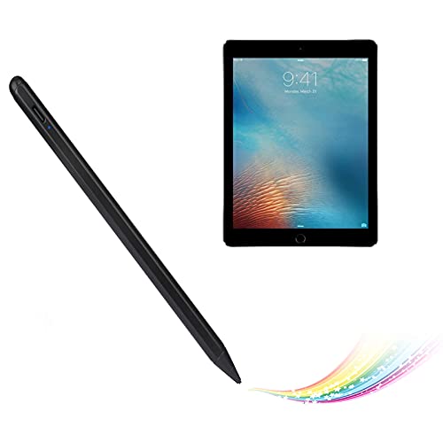 Bbata Electronic Stylus for iPad Pro 9.7" Pencil,Active Capacitive Pencil Compatible with Apple iPad Pro 9.7-inch Stylus Pens,Good on Drawing and NotesType-C Rechargeable Pen, Black - Image 1