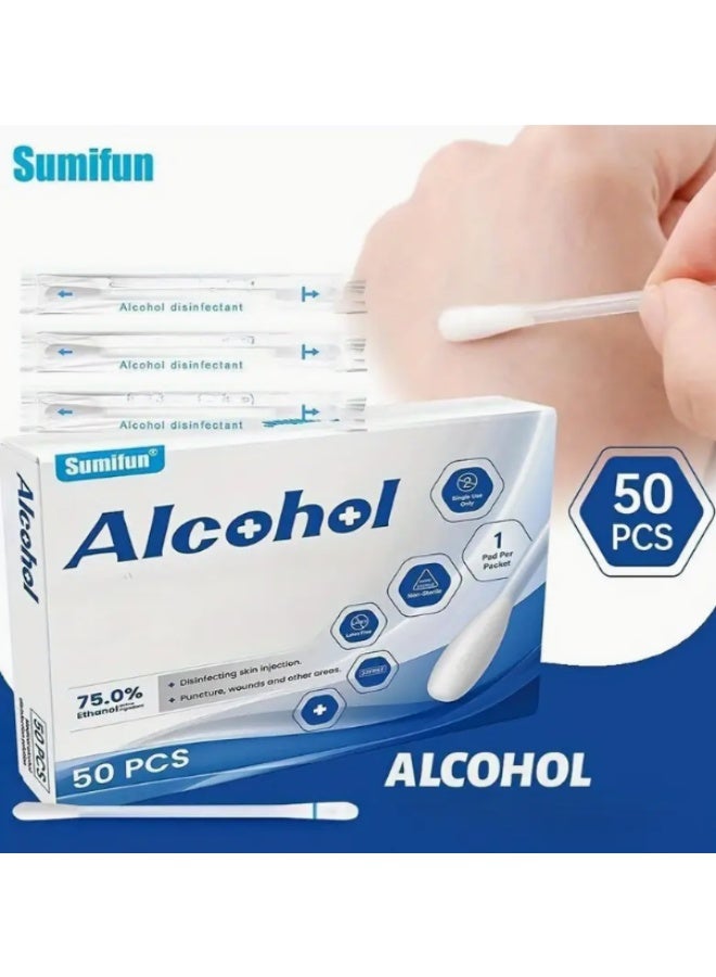 Sumifun Disposable Cotton Swabs 50PCS 1 Box - Image 1