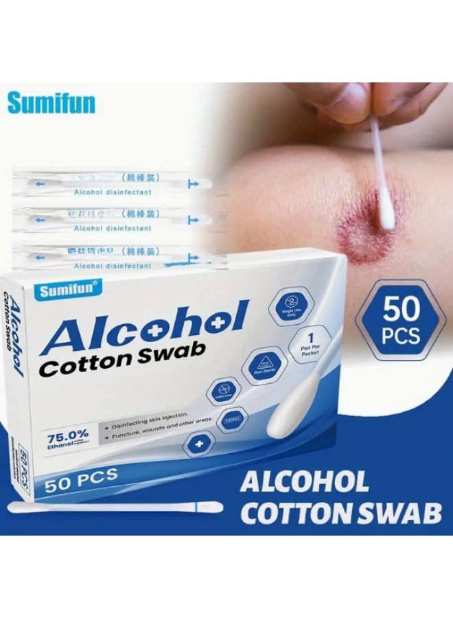 Sumifun Disposable Cotton Swabs 50PCS 1 Box - Image 2