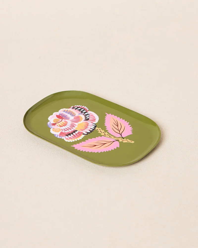 Chumbak Wildflower Trinket Tray, Hand-painted | Lost in Paradise