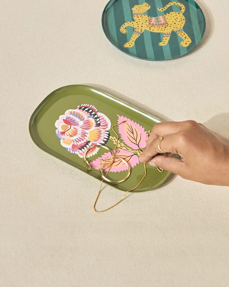 Chumbak Wildflower Trinket Tray, Hand-painted | Lost in Paradise