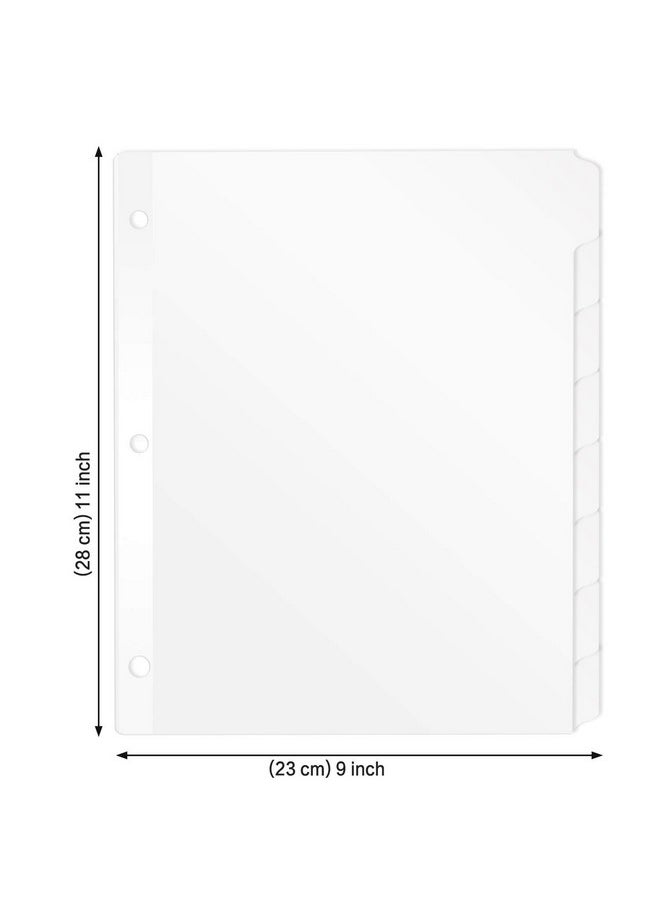 HERKKA - 8Tab Binder Dividers Herkka 3 Ring Binder Dividers With Reinforced Edge 3 Hole Punch Section Index Dividers For Binders 1/8Cut Tabs Letter Size White 120 Dividers - Image 1