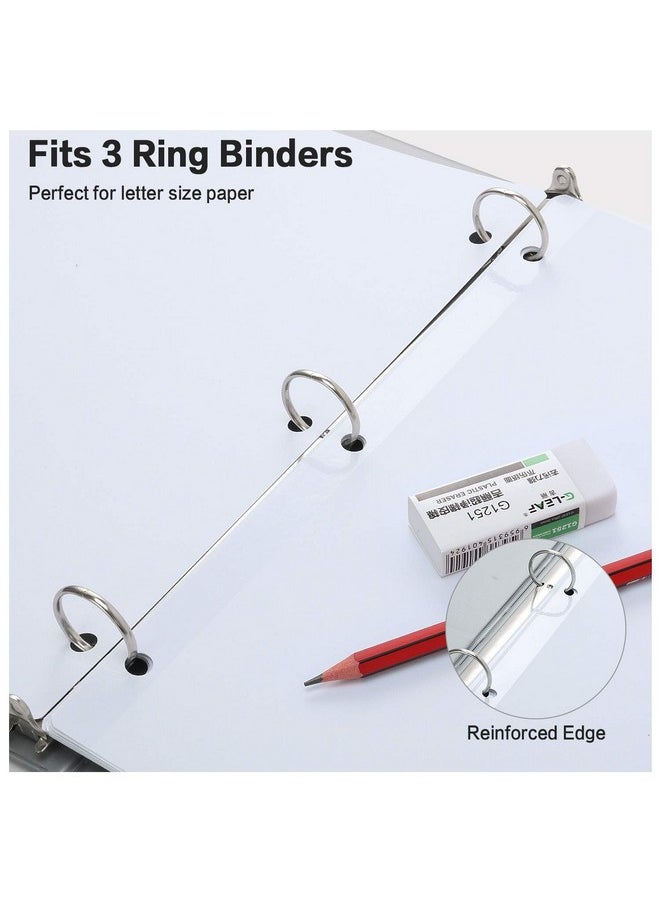 HERKKA - 8Tab Binder Dividers Herkka 3 Ring Binder Dividers With Reinforced Edge 3 Hole Punch Section Index Dividers For Binders 1/8Cut Tabs Letter Size White 120 Dividers - Image 1