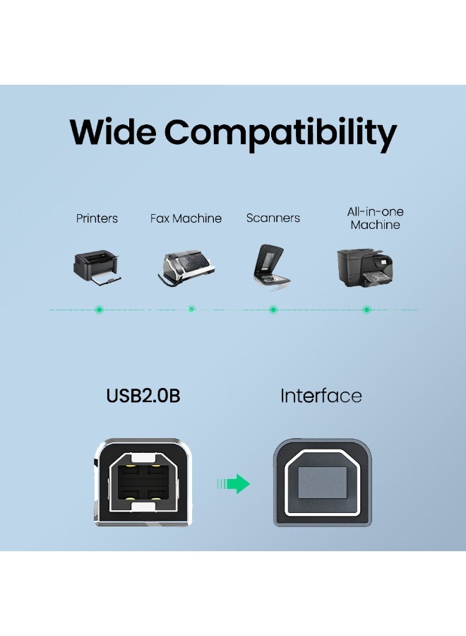 Chabeia 1M Type C to USB B 2.0 Data Cable USB C Male to USB B Male Adapte Cable For Docking Station External Hard Drivers Scanner Printer - Image 3