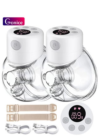 Portable Electric Dual Hands-Free Breast Pump S12, LCD Display, Low Noise With Painless, 2 Modes And 9 Levels - White - pzsku/ZD51EBE9B7FD7897A612AZ/45/_/1736935574/95c9bfa1-6083-4188-907d-7d095f780b2f