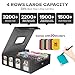 Gomyrod 3200 Trading Card Storage Box with Commander Display 4 Row Card Deck Box with Portable Handle Compatible for TCGMTGMagic Cards 30 Colorful Divider 8 Supporters US Design Patent BlackGrey - Image 4