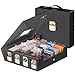 Gomyrod 3200 Trading Card Storage Box with Commander Display 4 Row Card Deck Box with Portable Handle Compatible for TCGMTGMagic Cards 30 Colorful Divider 8 Supporters US Design Patent BlackGrey - Image 3