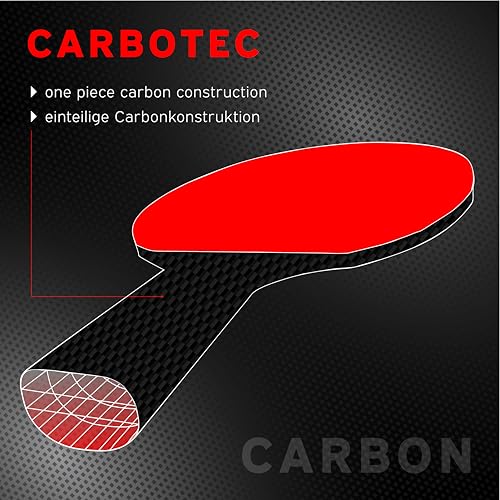 Schildkröt Wood DONIC Carbotec 900 All-Rounder Table Tennis Bat, Colour - Black/White, Weight - 85 Grams - Image 4