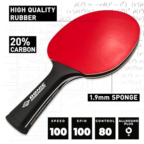 Schildkröt Wood DONIC Carbotec 900 All-Rounder Table Tennis Bat, Colour - Black/White, Weight - 85 Grams - Image 2