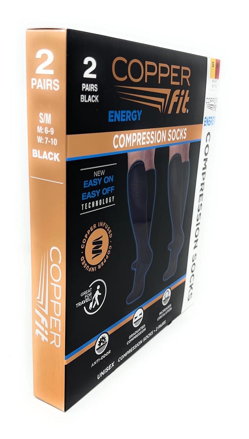 Copper Fit Unisex Compression Sock, Choose Size and Pairs (2, Small / Medium) - Image 3