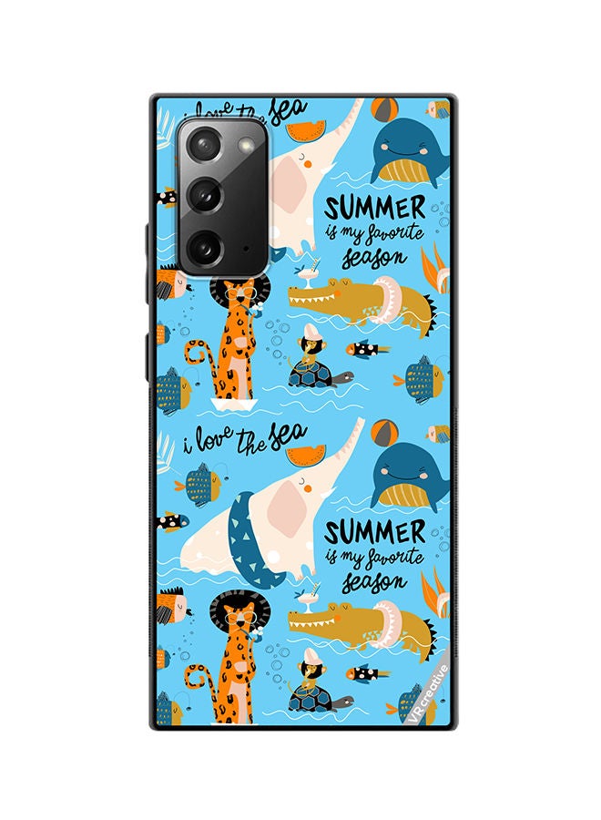 VR CREATIVE Protective Case Cover For Samsung Galaxy Note20 5G Funny Cat Design Multicolour - Image 1